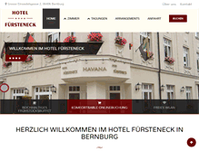 Tablet Screenshot of hotel-fuersteneck.de